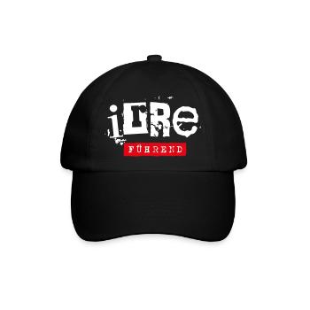 irre fuehrend - irrefuehrend witziger Spruch - Baseballkappe - Schwarz/Schwarz - Vorne