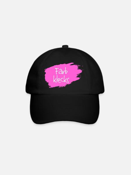Farbklecks pink - Baseballkappe - Schwarz/Schwarz