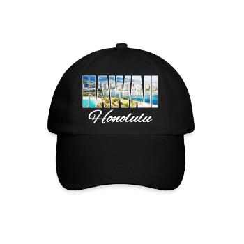 hawaii honolulu - Baseballkappe - Schwarz/Schwarz - Vorne