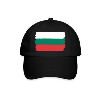 Bulgarien Flagge used look - Baseballkappe - Schwarz/Schwarz - Vorne