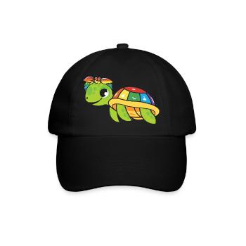 Schildkröte Meeresschildkröte Meer Wasser LGBTQ+ - Baseballkappe - Schwarz/Schwarz - Vorne