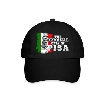 Schiefe Turm von Pisa Spruch Italien - Baseballkappe - Schwarz/Schwarz - Vorne