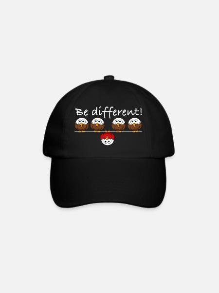 Sei anders | lustige Sprüche, lustige Bilder, Fun - Baseballkappe - Schwarz/Schwarz