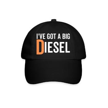 Ich habe einen großen Diesel - Baseballkappe - Schwarz/Schwarz - Vorne