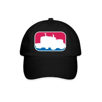 LKW Truck Lastkraftwagen Brummi lustiges Geschenk - Baseballkappe - Schwarz/Schwarz - Vorne