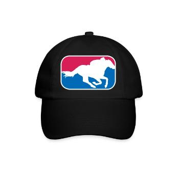 Rennpferd reiten Reitsport Pferde lustige Geschenk - Baseballkappe - Schwarz/Schwarz - Vorne