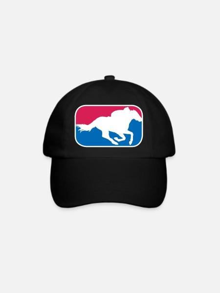 Rennpferd reiten Reitsport Pferde lustige Geschenk - Baseballkappe - Schwarz/Schwarz