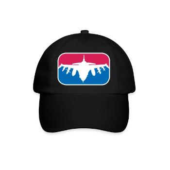 Kampfjet Luftwaffe Soldat Bundeswehr Geschenk - Baseballkappe - Schwarz/Schwarz - Vorne