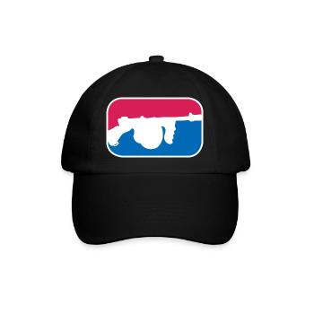 Thompson Maschinenpistole Mafia lustige Geschenk - Baseballkappe - Schwarz/Schwarz - Vorne