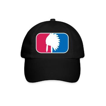 Indianer Häuptling Kopfschmuck lustige Geschenk - Baseballkappe - Schwarz/Schwarz - Vorne