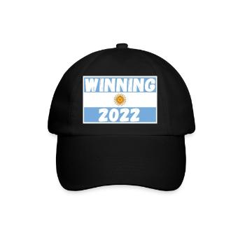 Argentina winning 2022 - Baseballkappe - Schwarz/Schwarz - Vorne