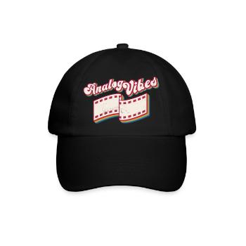 Retro Photographer Vintage Analog Vibes - Baseballkappe - Schwarz/Schwarz - Vorne