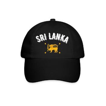 Sri Lanka - Baseballkappe - Schwarz/Schwarz - Vorne
