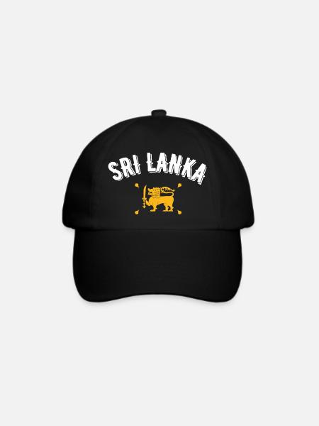 Sri Lanka - Baseballkappe - Schwarz/Schwarz