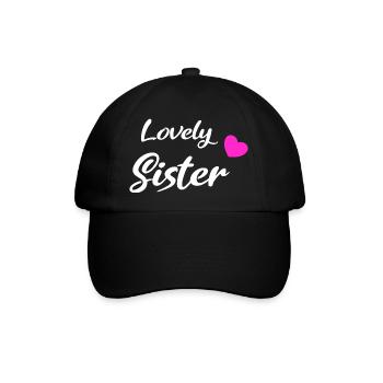 Lovely Sister White - Baseballkappe - Schwarz/Schwarz - Vorne