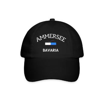 Ammersee in Bayern nahe der Berge - Baseballkappe - Schwarz/Schwarz - Vorne