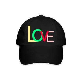 Love - Baseballkappe - Schwarz/Schwarz - Vorne