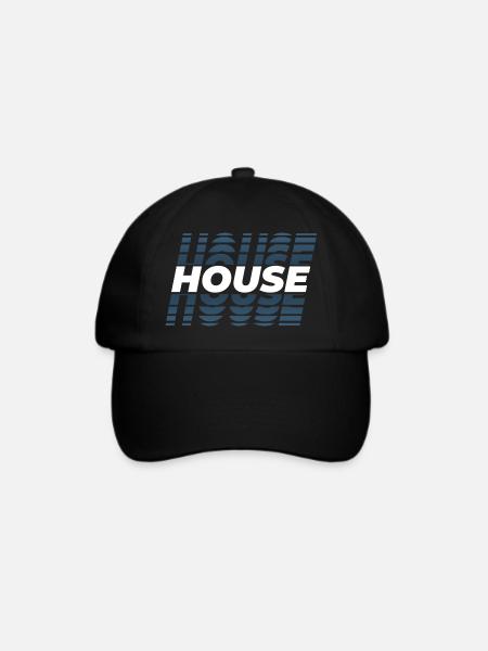 House Design Probe, für DJ EDM Techno House - Baseballkappe - Schwarz/Schwarz
