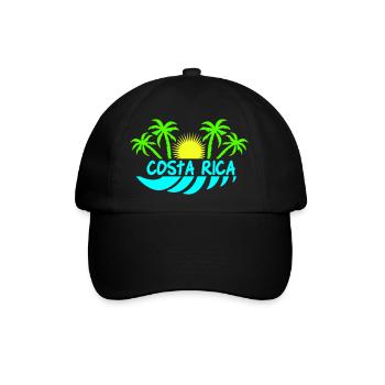 costa rica - Baseballkappe - Schwarz/Schwarz - Vorne