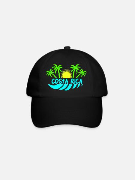 costa rica - Baseballkappe - Schwarz/Schwarz