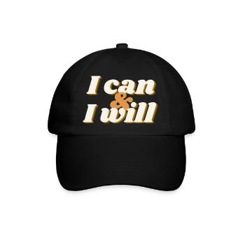 I can - Baseballkappe - Schwarz/Schwarz - Vorne