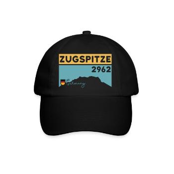 Zugspitze Höhe Wandern Wanderung Bahn Deutschland - Baseballkappe - Schwarz/Schwarz - Vorne