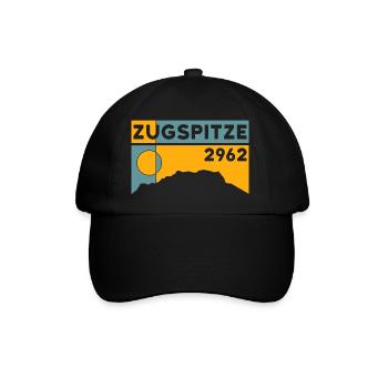 Zugspitze 2962 Berg Höhe Wandern Wanderung Bahn - Baseballkappe - Schwarz/Schwarz - Vorne