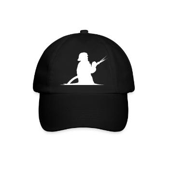 Feuerwehrmann Schlauch Löschen Feuerwehr Symbol - Baseballkappe - Schwarz/Schwarz - Vorne