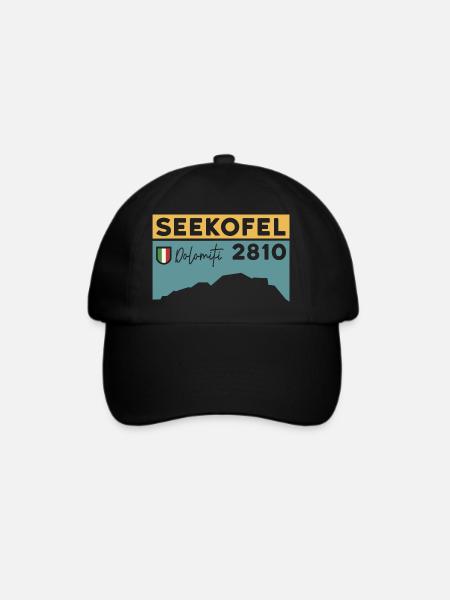 Seekofel Dolomiten Wandern Wanderung Rundwanderung - Baseballkappe - Schwarz/Schwarz