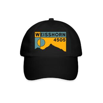 Weisshorn Wallis - Baseballkappe - Schwarz/Schwarz - Vorne
