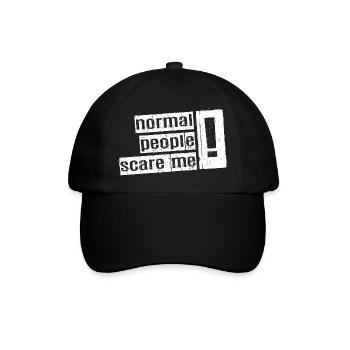 Normale Menschen machen mir Angst - Psych Design - Baseballkappe - Schwarz/Schwarz - Vorne