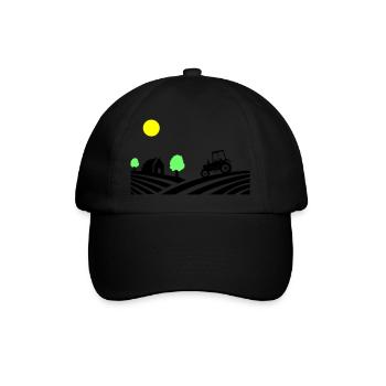 traktor farm - Baseballkappe - Schwarz/Schwarz - Vorne
