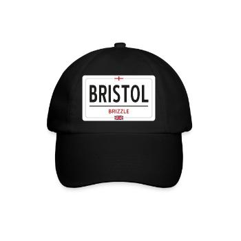 Ortsschild von Bristol - Baseballkappe - Schwarz/Schwarz - Vorne
