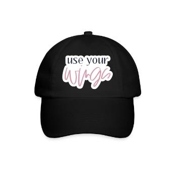 Use your wings - Baseballkappe - Schwarz/Schwarz - Vorne