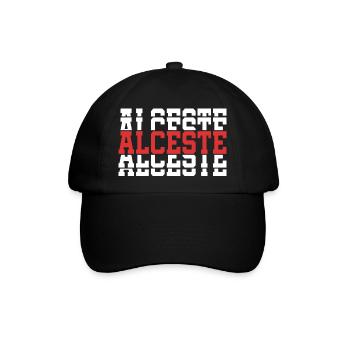 Alceste T-Shirt Geschenkidee gestapelter Text - Baseballkappe - Schwarz/Schwarz - Vorne
