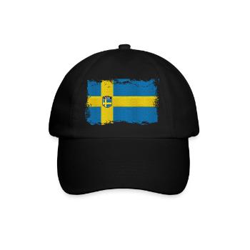 Schweden Schweden Skandinavien Nordic Viking Europa - Baseballkappe - Schwarz/Schwarz - Vorne