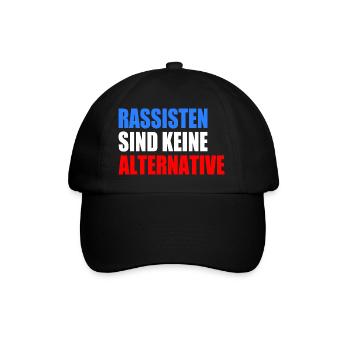 rassisten sind keine alternative - Baseballkappe - Schwarz/Schwarz - Vorne