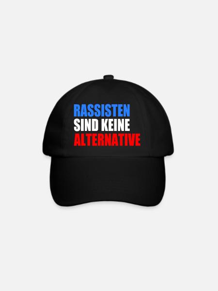 rassisten sind keine alternative - Baseballkappe - Schwarz/Schwarz