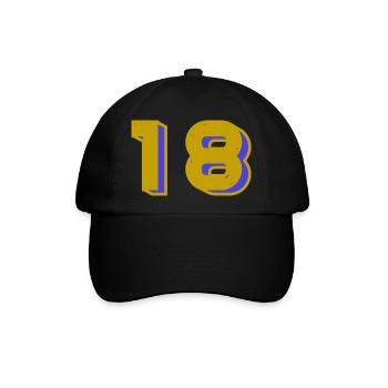 18. 18 JAHRE ALT. 18. JAHRESTAG. 18. GEBURTSTAG. - Baseballkappe - Schwarz/Schwarz - Vorne