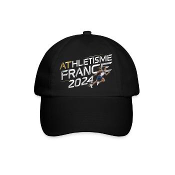 LEICHTATHLETIK-SPORTLER LÄUFER GESCHENK SPORT FRANKREICH - Baseballkappe - Schwarz/Schwarz - Vorne