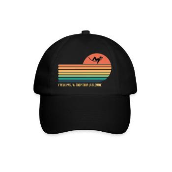 Ich kann nicht, ich bin zu faul - Baseballkappe - Schwarz/Schwarz - Vorne