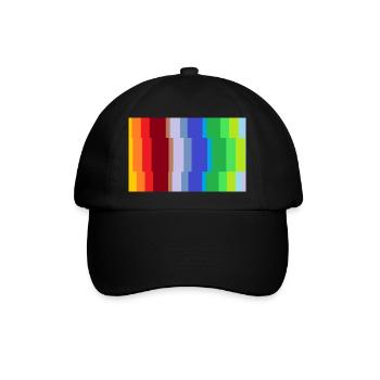 Bunte Struktur - Baseballkappe - Schwarz/Schwarz - Vorne