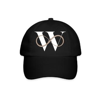 Unendlich w Buchstabe - Baseballkappe - Schwarz/Schwarz - Vorne