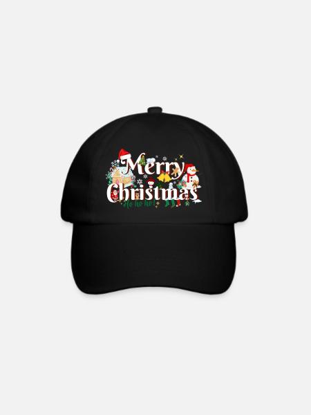 Merry Cristmas - Baseballkappe - Schwarz/Schwarz