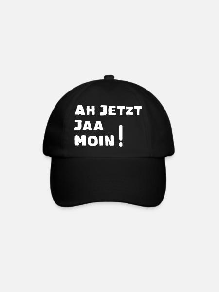 Ah jetzt jaa Moin - Baseballkappe - Schwarz/Schwarz