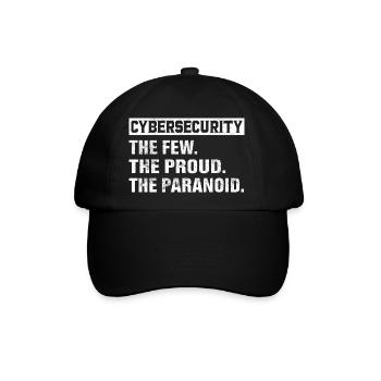 Cybersecurity Paranoia Humor Design - Baseballkappe - Schwarz/Schwarz - Vorne