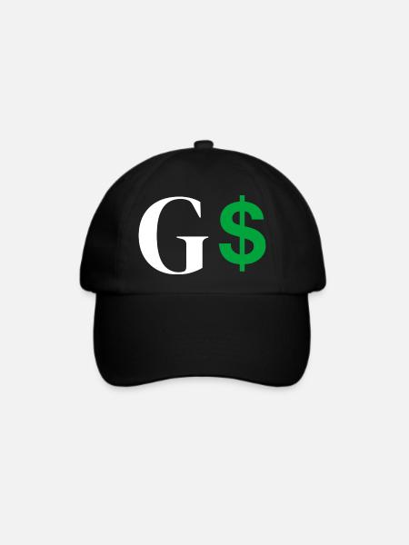 Buchstabe g Dollar - Baseballkappe - Schwarz/Schwarz