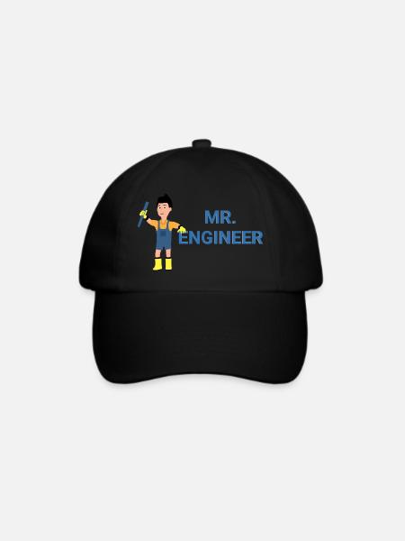 Herr Ingenieur - Baseballkappe - Schwarz/Schwarz