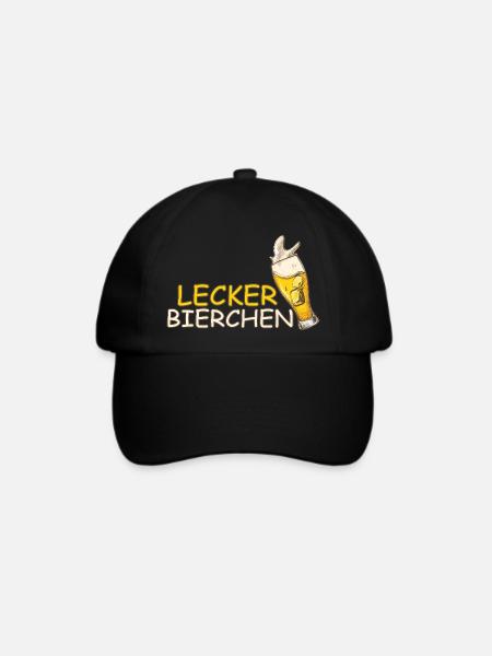 lecker bierchen - Baseballkappe - Schwarz/Schwarz