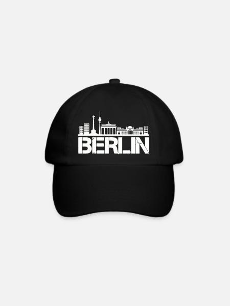 berlin skyline - Baseballkappe - Schwarz/Schwarz
